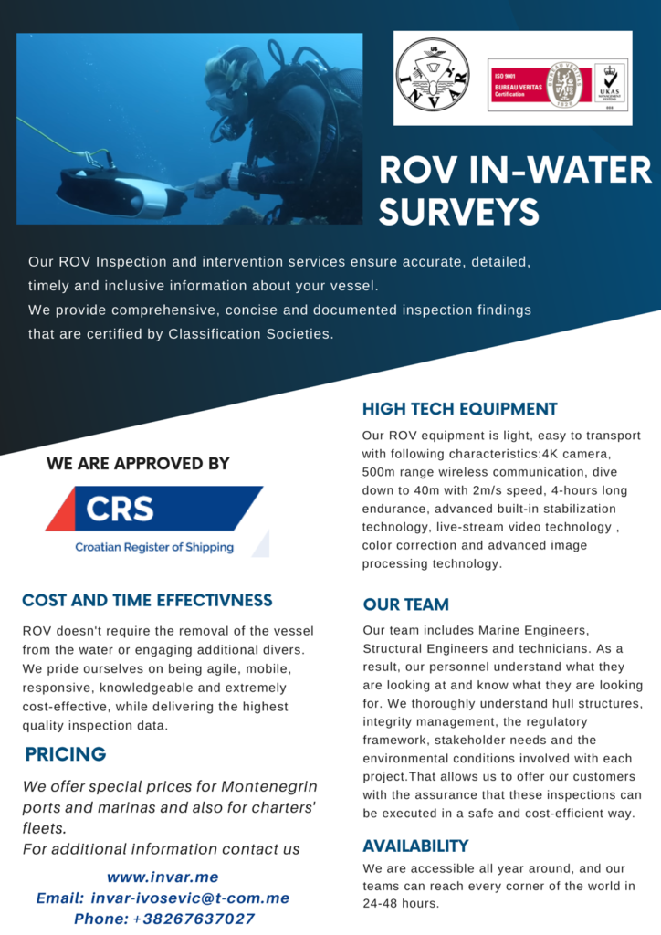 ROV In water surveys